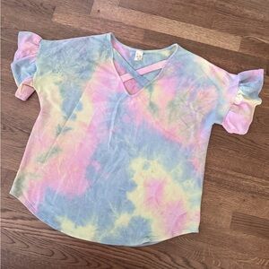 7th Ray Pastel Tie-Dye Top